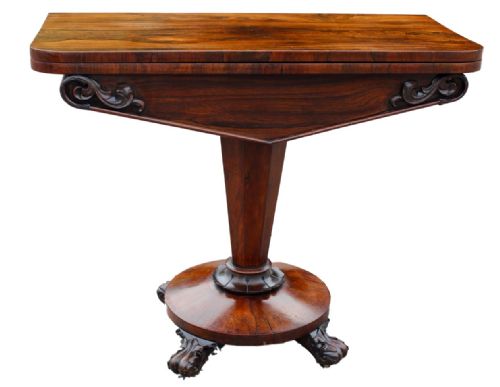 19th Century Rosewood Card Table