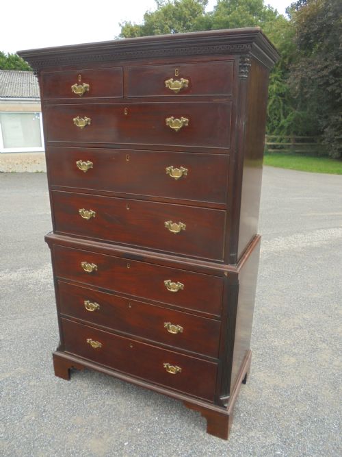 18th Century Mahogany Chest on Chest Tallboy