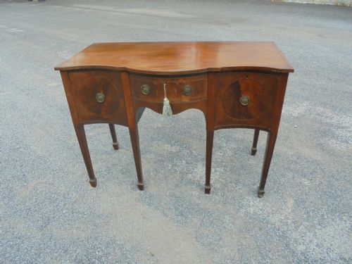 19th Century Serpentine Sheraton Style Sideboard