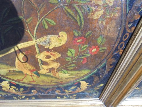 fig 1. Pair of 18th century Chinese polychrome paintings on leather