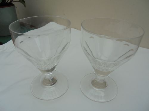 Pair of 19th Century Glass Rummers
