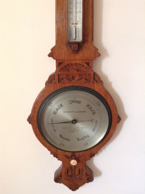 fig 1. Negretti & Zambra Barometer Arts & Crafts