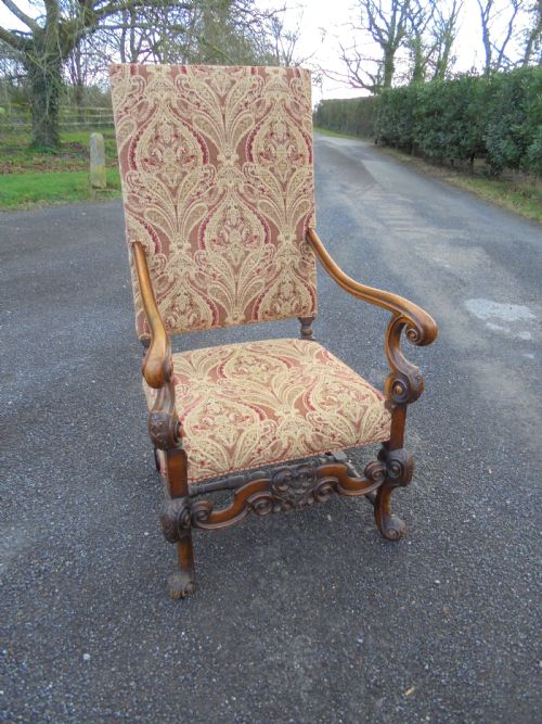 A Gentleman's Upholstered Armchair of Generous Proportions