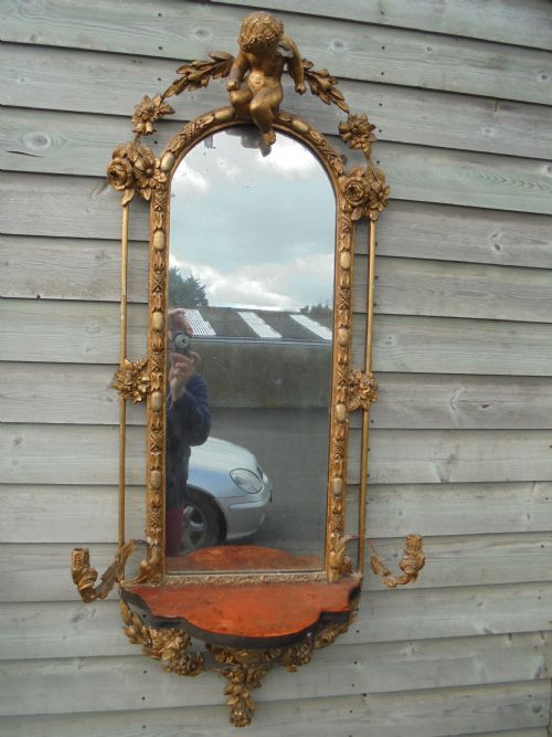 fig 1. Rare pair of French gilded mirrors 1870
