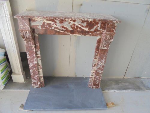 Belgian Rouge Marble Fireplace Surround