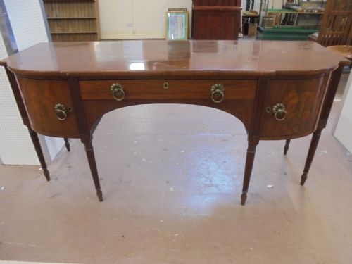 Late Regency Mahogany Reeded Leg Sideboard