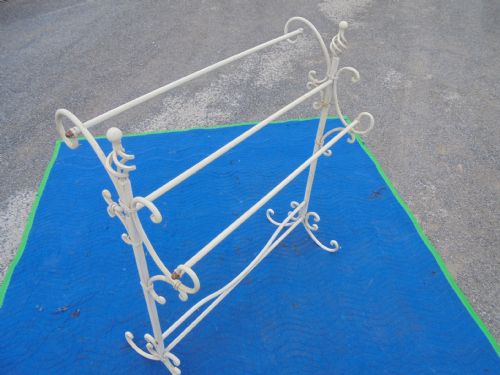 Painted Iron Towel Rail or Clothes Stand