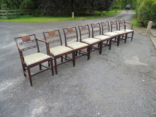 Set of Eight Regency Dining Chairs