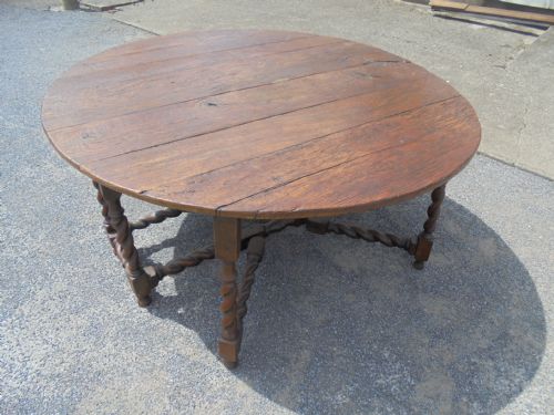 Large English Oak Gateleg Dining Table