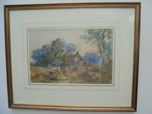 Framed Watercolour by Henry Jutsum 1816-69 East Anglia