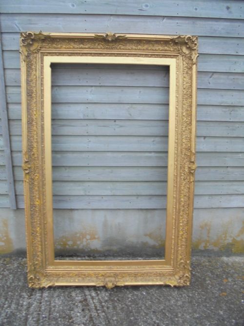 Large 18th Century Gilded Portrait Frame .