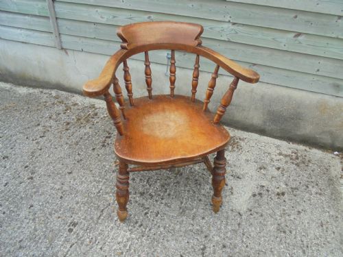 19th Century Ash and Elm Captain's Chair