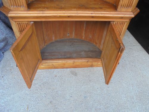 fig 1. George 111 Barrel Back Pine Corner Cupboard