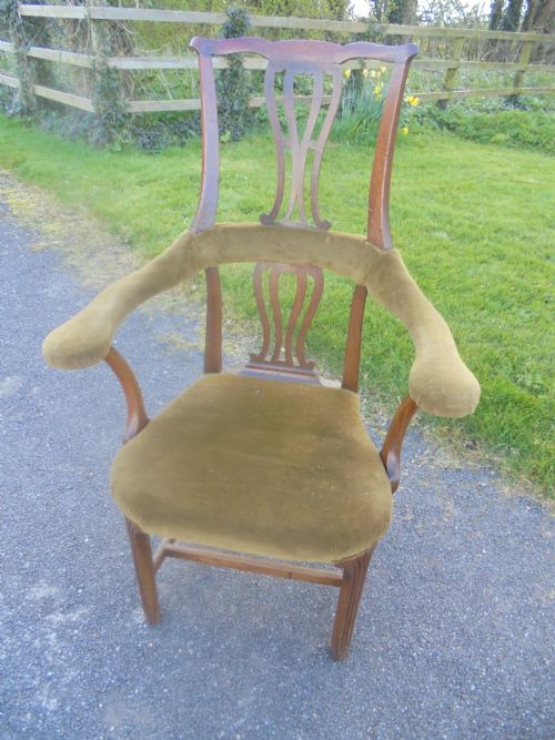 18th Century Mahogany Gentleman's High Back Chair