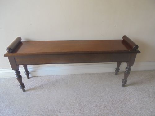 Long 19th Century Mahogany Window Seat