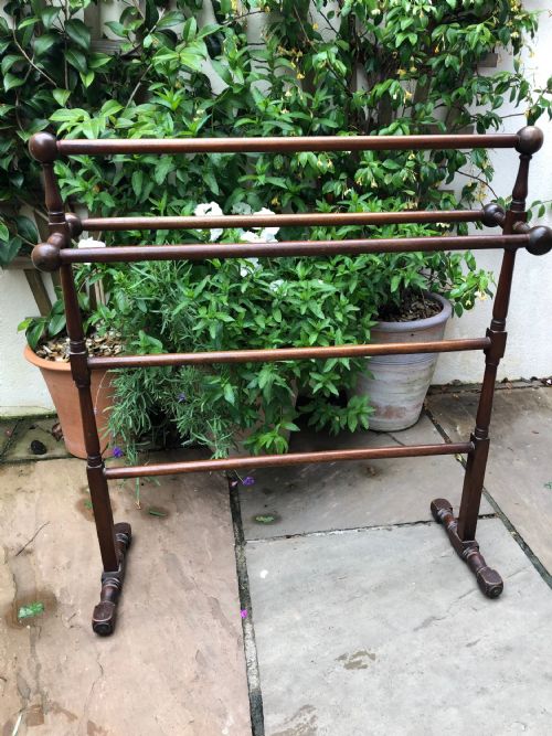 Classic Victorian Mahogany Towel Rail /Clothes Airer