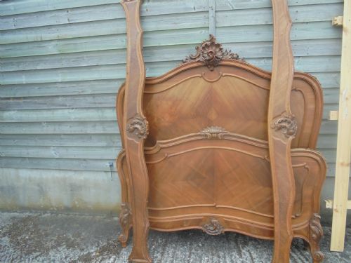 French Walnut Double Bed Paris Maker Stamp