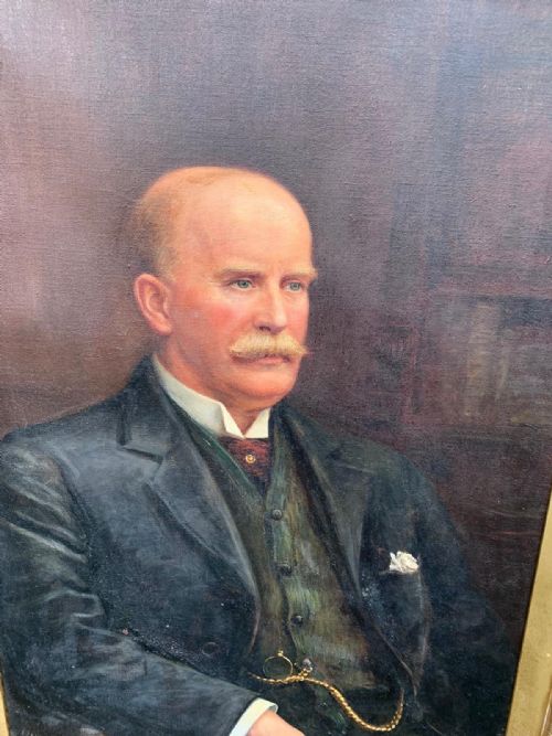 fig 2. Framed oil on canvas portrait of an English gentleman
