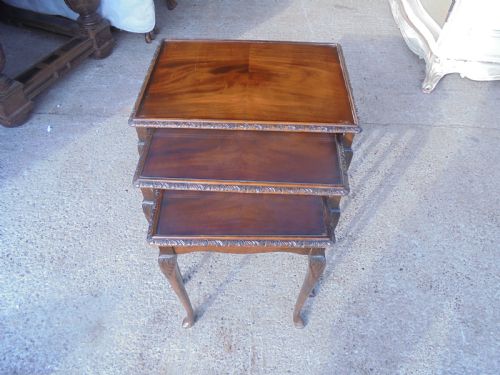 Nest of Three Mahogany Tables