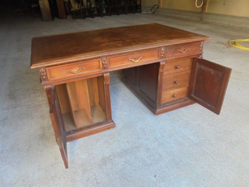 fig 1. French walnut partners desk