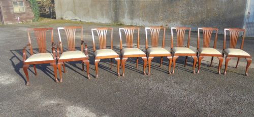 Set of Eight Mahogany Dining Chairs