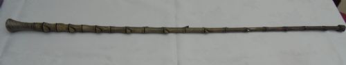 Gentleman's Silver Inlaid Horn Walking Stick /Cane