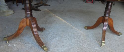 fig 1. Antique Regency twin pillar dining table seats eight