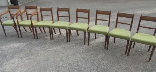 Antique Set of Eight Regency Dining Chairs