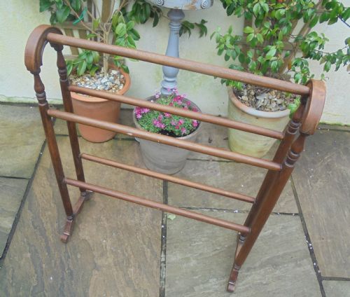 Victorian Walnut Towel Rail Clothes Hanger