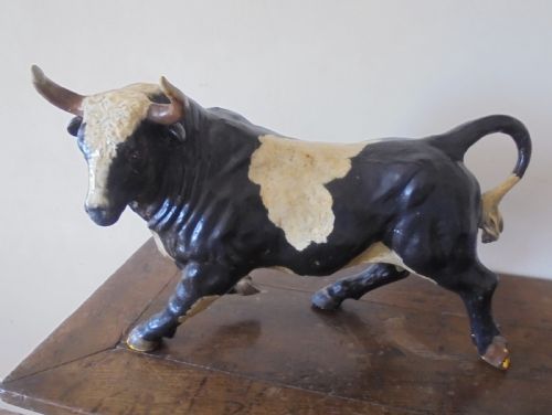 Antique  Large  Cast  Iron Bull