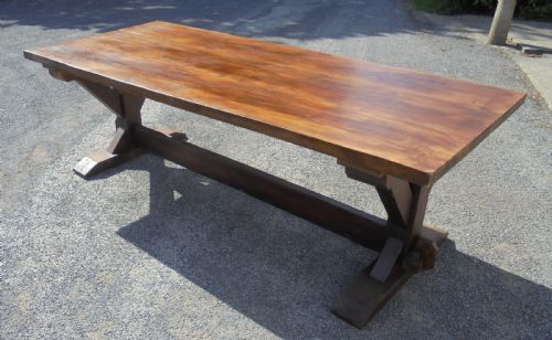 Elm  Refectory Kitchen Dining Table Seats Ten