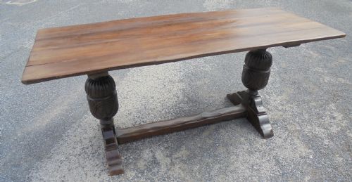 Oak Refectory Farmhouse Kitchen Dining Table, Seats Eight