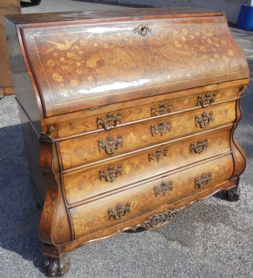 18th Century Dutch Marquetry  Bureau