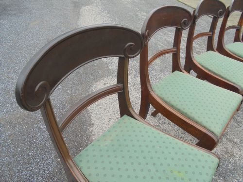 fig 1. Set of eight Regency  sabre leg dining chairs