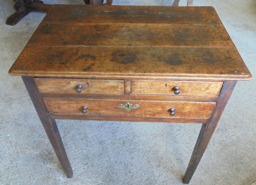 Late 18th Century Oak and Elm Low Boy  Lamp Table