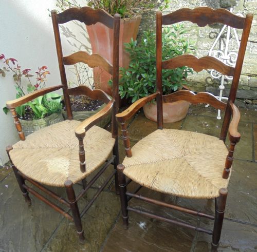 Pair 19th Century French Carver Chairs