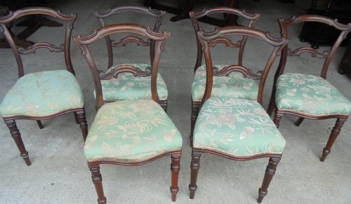Set Six Rosewood Dining Chairs 19th Century