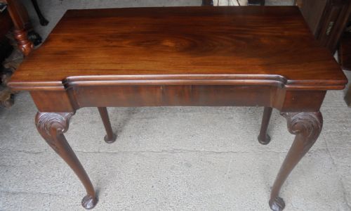 Chippendale Style Mahogany Card Table.
