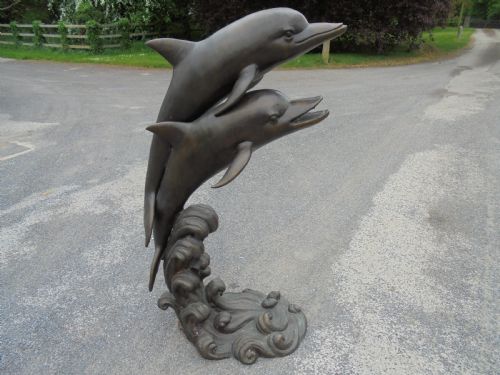 Life Size Bronze Sculpture Fountain of Leaping Dolphins