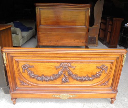 French King Size Walnut Bed