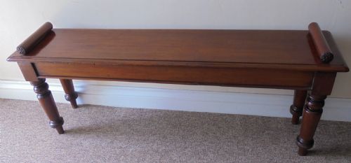 Victorian Mahogany Window Seat  Stool