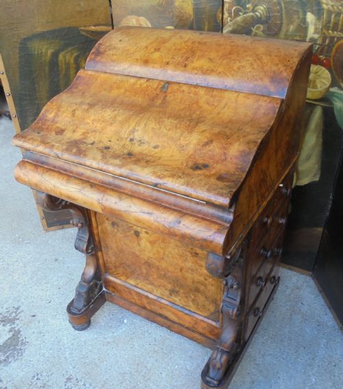 19th Century Walnut Davenport Desk