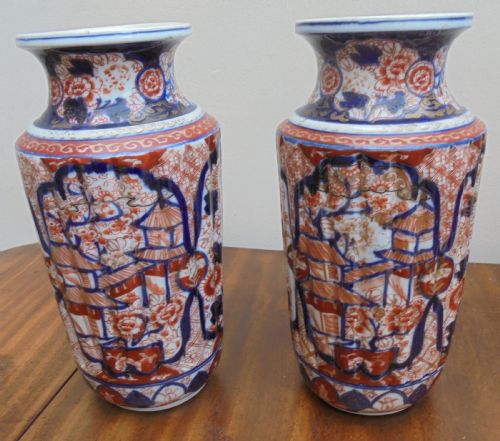 Pair of 19th Century Japanese Imari Vases