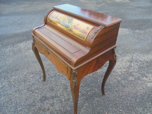 Pretty French Walnut Writing Bureau