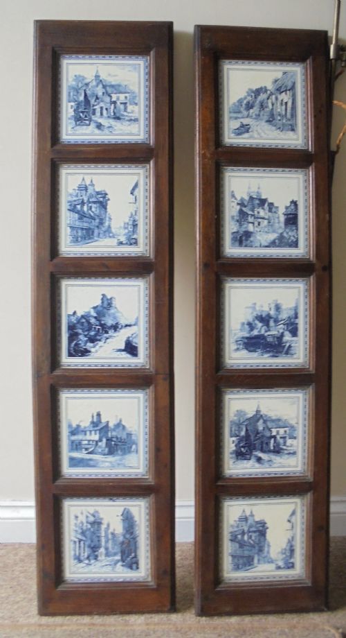 Pair of Minton Tile Wall Hangings