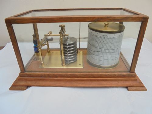 Oak Cased Barograph in Working Order