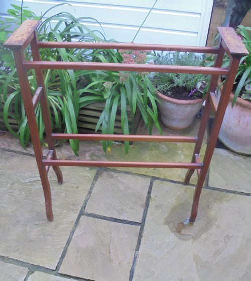 Mahogany Inlaid Towel Rail