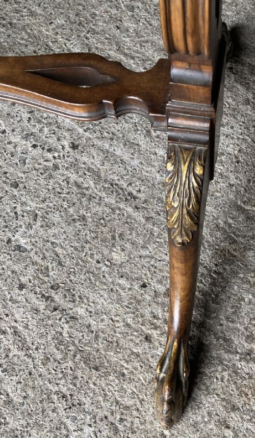 fig 1. 19th Century  walnut sofa table with gilding highlights