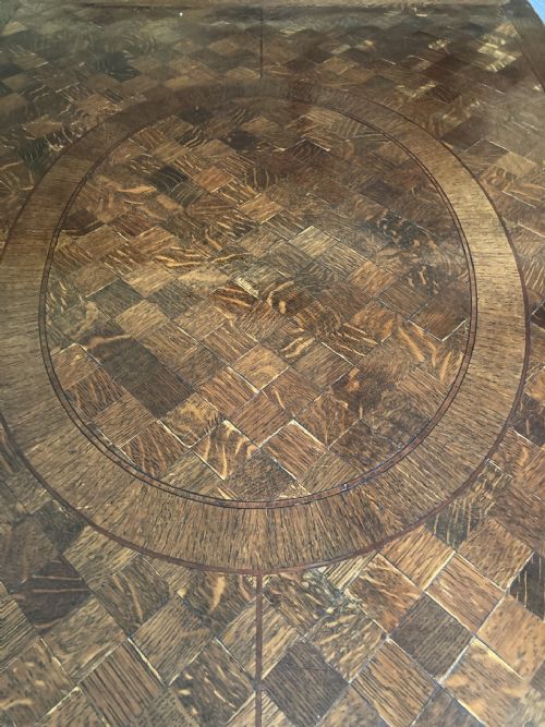 fig 3. French parquetry top dining table seats ten