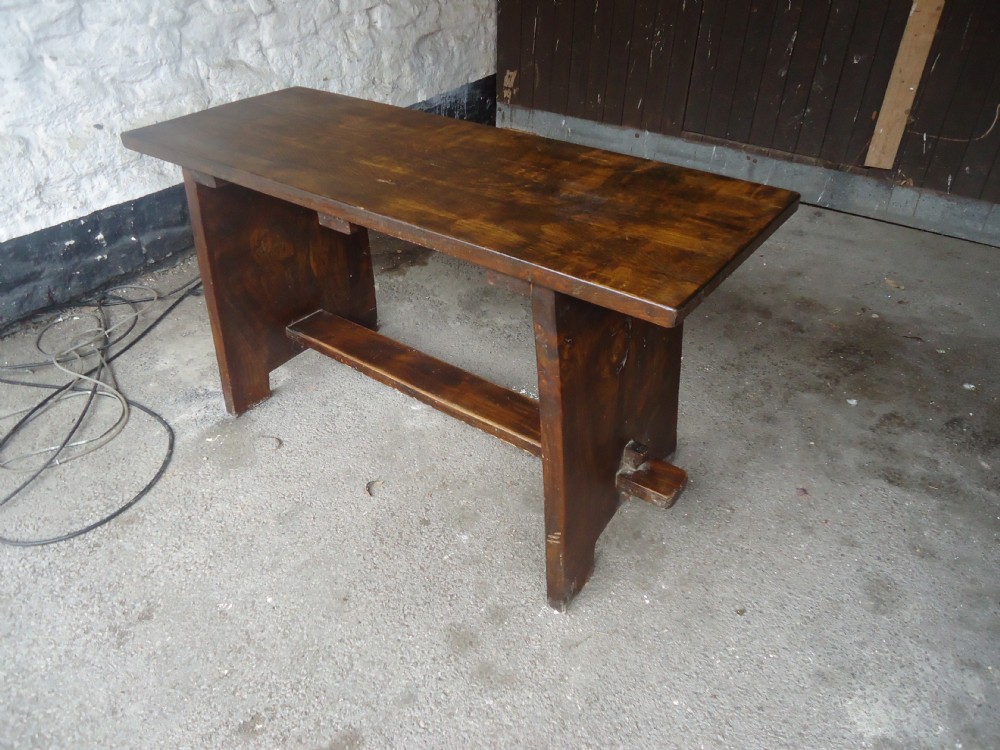 Small oak Tavern table from Glastonbury pub